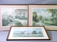 SAM CHADWICK - three artist's proof prints, (14/14), 'Road to Thorpe-in-the-Hollow, Yorkshire Dales'