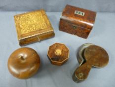 A PARCEL OF GOOD TREEN BOXES