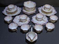 A THIRTY-FOUR PIECE FOLEY WILEMAN & CO CHINA PART TEA SERVICE