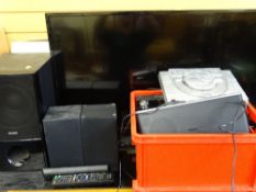 A JVC SMART FLAT SCREEN TV, 39 inches, a Panasonic Viera tv, Sony Blueray disc player with