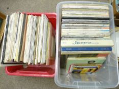 TWO TUBS OF CLASSICAL LPs including Beethoven, Handel, Tosca ETC