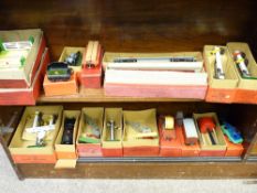A LARGE PARCEL OF HORNBY O GAUGE, boxed wagons and fixtures