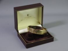 GILT SILVER HALF BRIGHT CUT BANGLE, 44grms, Birmingham 1968