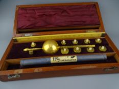 A CASED SYKES HYDROMETER, F Palliser Ltd, Camb Works, Wolverhampton