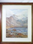 GEORGE HARRISON RCA watercolour - Snowdon from Llyn Glaslyn, signed, 55 x 40cms