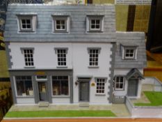 THE MEWS & HABERDASHERY SHOP - A Georgian style miniature collector's/doll's house and shop