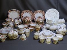 QUANTITY OF CHINA TEAWARE - Royal Albert Moss Ross, Royal Stafford Rochester, Royal Albert Crown and