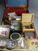 COMPACTS ALONG WITH OTHER COLLECTABLES including coins, cufflinks and fashion jewellery ETC