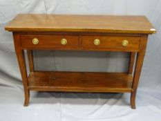GOOD REPRODUCTION TWO DOOR CONSOLE TABLE, 117cms wide