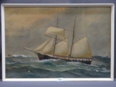 REUBEN CHAPPELL watercolour - 'The Francis of Lancaster in rough seas', signed R Chappell Goole,