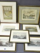 A PARCEL OF FRAMED ENGRAVINGS, prints and maps