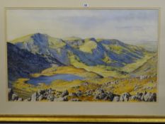 MAX A S HAMBLEN watercolour - impressive large landscape, 'Garan and Nant Ffrancon' signed, 62 x