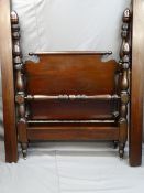 A HEAVY QUALITY CLASSICALLY DESIGNED MAHOGANY BED FRAME