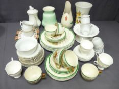 A PARCEL OF MIXED PORCELAIN including Copeland Spode dinnerware, George and other Staffordshire
