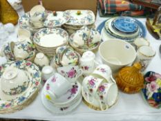 A ROYAL CAULDON 'VICTORIA' PART DINNER AND TEA SERVICE along with continental ceramics, plates and