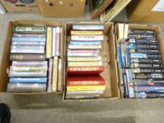 THREE BOXES OF BOOKS including a collection of Folio Society Jane Austin novels, Ian Fleming 007