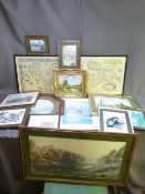 A PARCEL OF PAINTINGS, PRINTS ETC