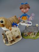ROBERT HARROP MAGIC ROUNDABOUT FIGURES 'Dougal' & 'Florence' and Lilliput Lane cottages