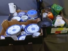 LARGE COLLECTION OF MAINLY BLUE & WHITE DINNERWARE in various patterns and other porcelain and