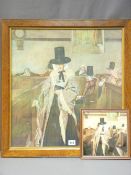 GOOD SALEM PRINT IN AN OAK FRAME, 53 x 50cms and a miniature version of the same print