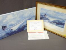 ANTHONY HANSARD two limited editions titled 'Concord Supersonic' (1852/1950), signed in pencil by