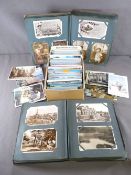 COLLECTION OF VICTORIAN AND LATER POSTCARDS, busy street and promenade scenes, some local,
