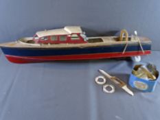 VINTAGE MODEL WOODEN MOTOR LAUNCH