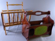 TWO GOOD WOODEN MAGAZINE RACKS