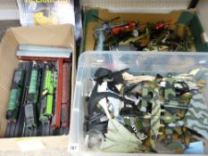 ASSORTED DISPLAY MODEL PLANES, HELICOPTER & TRAINS, mostly with display stands and a quantity of