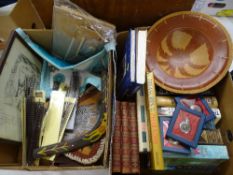 COLLECTABLE ITEMS to include boomerang, Masonic apron, modern pocket watches, reference books ETC