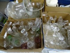 LARGE PARCEL OF MIXED GLASSWARE including heavy vases, quality drinking ware ETC