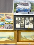 RUBENS SOUTHEY gilt framed prints, a pair, a signed limited edition poster for the 1997 British