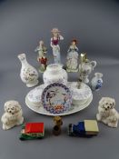 MIXED GROUP OF COLLECTABLES including a pair of Royal Doulton seated spaniels nos. 1378-7