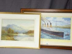 EDMUND PHIPPS watercolour - titled 'Moel Siabod and River Llugy at Capel Curig', signed and dated