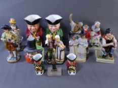TOBY JUGS and a mixed parcel of various figurines
