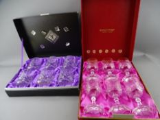 TWO CASED SETS OF LEAD CRYSTAL DRINKING GLASSES