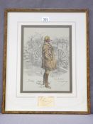 SNAFFLES print entitled 'The Gunner', original printed signature and title and print title 'Good