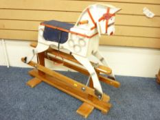VINTAGE WOODEN ROCKING HORSE