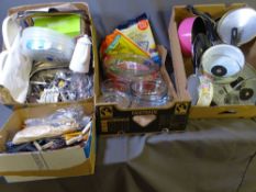 LARGE PARCEL OF MIXED KITCHENALIA in several boxes