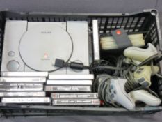 SONY PLAY STATION I with associated games and equipment