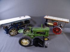 TWO MAMOD TYPE STEAM TRACTION ENGINES and a vintage model John Deer tractor