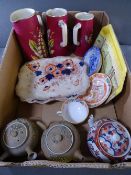 MIXED CHINA including a Royal Doulton 'Welsh Lady' sandwich plate ETC