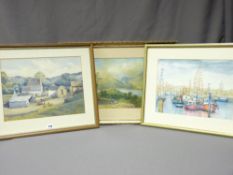 THREE WATERCOLOURS - A SMITH, titled verso 'Nant Gwynant' signed and dated 1889, 27 x 47.5cms,