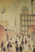 L S LOWRY limited edition of 850 - 'Mrs Swindell's Picture', Guild stamped, signed in pencil, 42.5 x