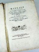 CARLO ANTONINI (b.1740) two rare volumes in one - 'Manuale di Varj Ornamenti Tratti Dalle