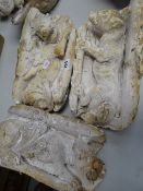 THREE VICTORIAN PLASTER MAQUETTES of carved animals, 31cms Provenance:PLEASE SEE FULL PROVENANCE /