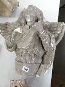 VICTORIAN PLASTER MAQUETTE of an Angel playing a lyre, 42 x 37cms Provenance:PLEASE SEE FULL