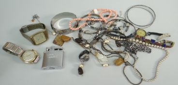 PARCEL OF ASSORTED COLLECTABLES to include bangles, gents Casio wristwatch, lighter, various beads