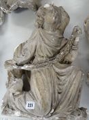 VICTORIAN PLASTER MAQUETTE of an Angel holding a thurible, 48 x 32cms Provenance:PLEASE SEE FULL