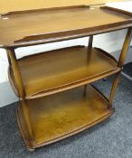 DARK WOOD ERCOL THREE TIER TEA TROLLEY